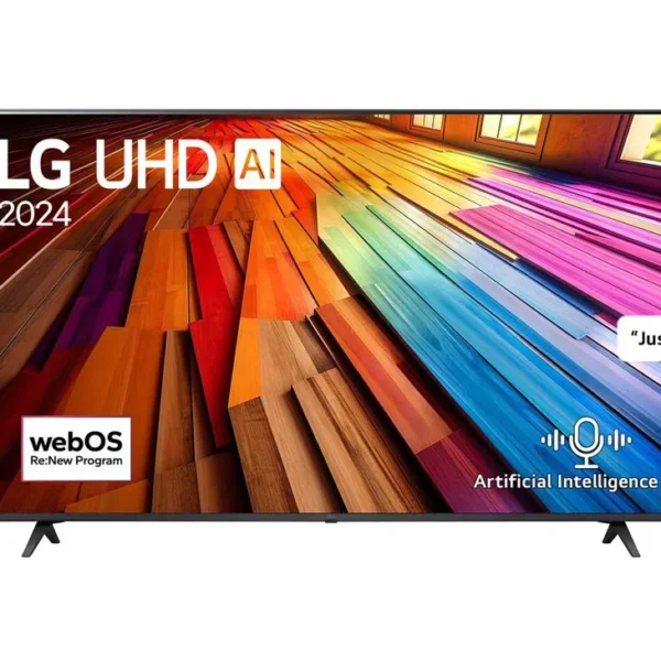 LG 55-inch 4K UHD Smart TV (55UT80006LB). alpha 5 AI Processor 4K Gen7, HDR10 Pro, webOS 24, and Magic Remote included.