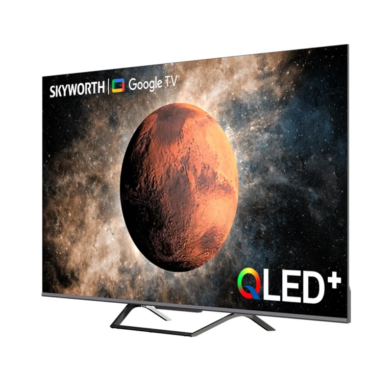 Skyworth 65-inch 4K QLED Google TV (65Q6500G). UHD, HDR10+, Dolby Vision, Hands-free Voice Control, and Frameless Design.
