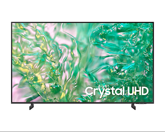 Samsung 65-inch 4K Crystal UHD Smart TV (65DU8000). AirSlim Design, Dynamic Crystal Color, HDR, and Tizen OS Smart Hub.