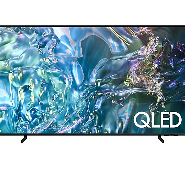 Samsung 85-inch QLED 4K Smart TV (85Q60DAU). Quantum Processor Lite, 100% Color Volume, AirSlim Design, and Smart Hub.