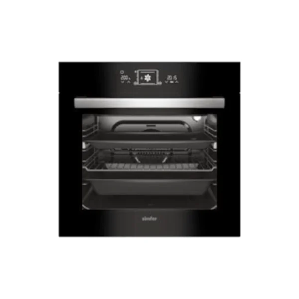 Simfer Built-In Oven (B6512SERSP). 60L capacity, 12 functions, Full Touch Control, and black enamel cavity.