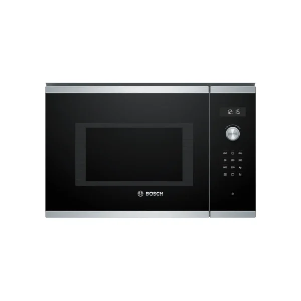 Bosch BEL554MS0B 25L Built-in Microwave, black. Features AutoPilot 7, LED display, and weight automatic cooking programs.