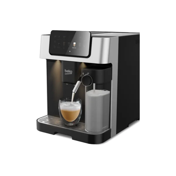 Beko CEG7304X CaffeExperto Bean to Cup Coffee Machine. 19 Bar pressure, integrated milk jug, and 10 pre-set drink options.