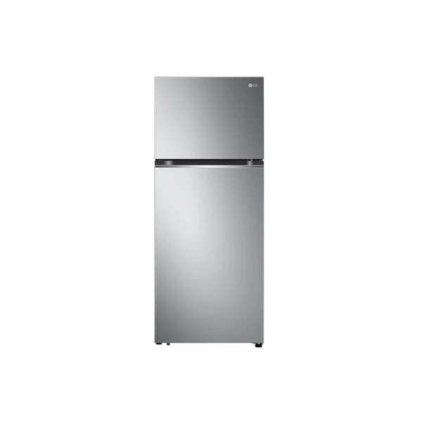 LG 375L Top Freezer Refrigerator (GN-B472PLMB) in Platinum Silver with DoorCooling+ and LinearCooling technologies.