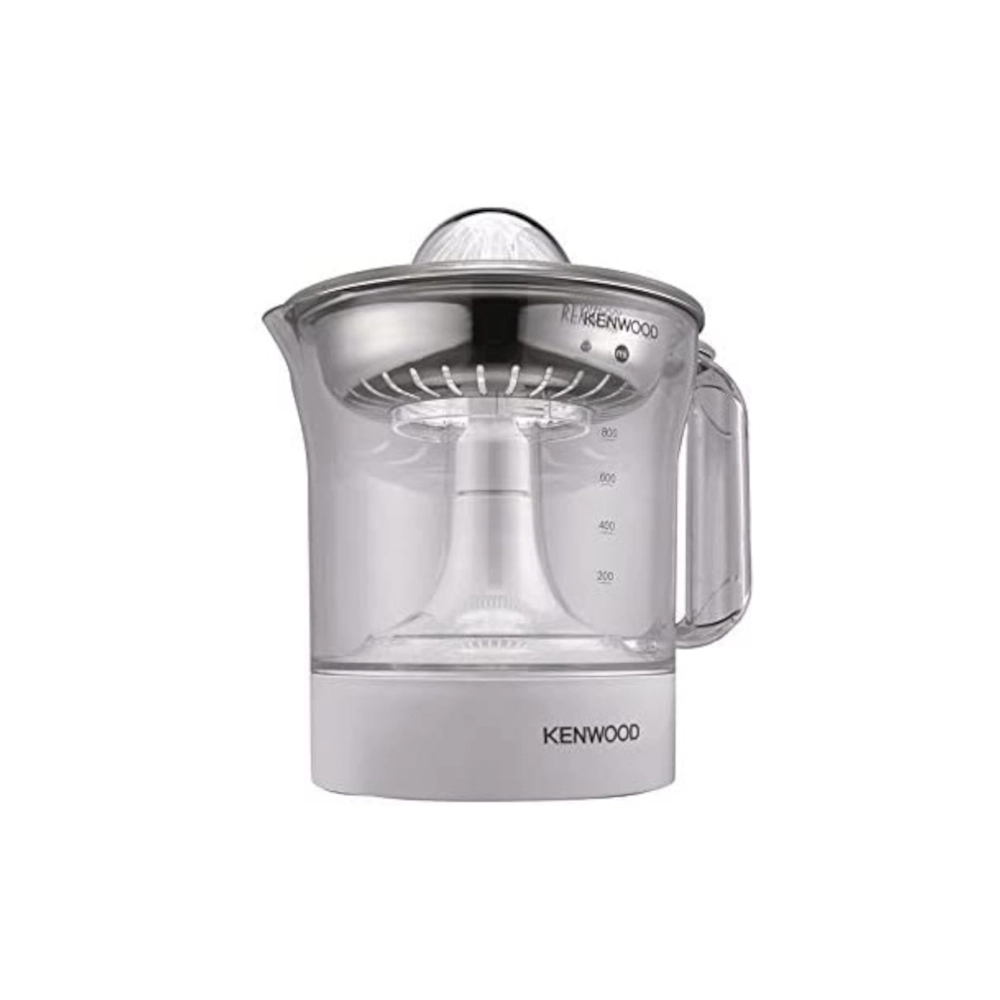 Kenwood JE290 40W Citrus Juicer with 1L capacity. Features a two-way rotating cone for efficient juice extraction.