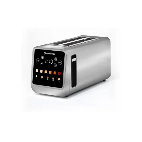 Panasonic 2-Slice Toaster (NC-TS401) with Stainless Steel accents. Includes a high-lift lever and removable crumb tray.