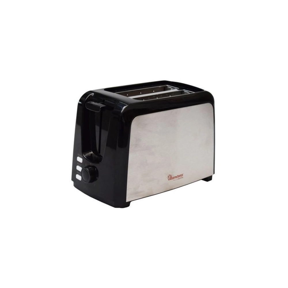 Ramtons RM/564 2-Slice Stainless Steel Toaster. 826W power, 6 browning levels, and defrost/reheat/cancel settings.