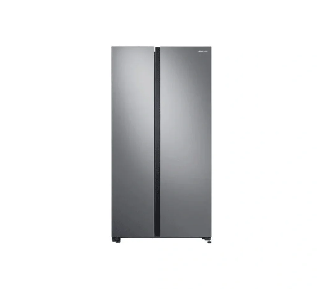 Samsung 583L Side-by-Side Fridge (RS57DG4000M9). Gentle Silver, No-Frost, WiFi SmartThings, and 20-year compressor warranty.