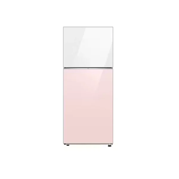 Samsung 393L Bespoke Fridge (RT38CB66218C). White & Pink, No-Frost, WiFi SmartThings, and 20-year compressor warranty.