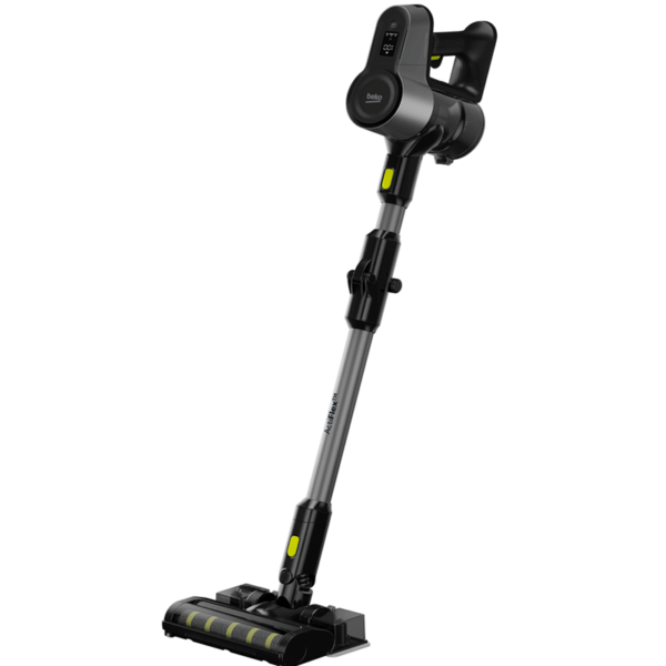 Beko VRT84225VI Cordless Vacuum Cleaner. 25.2V Li-ion battery, 45-min runtime, and ActiFlex for easy cleaning under furniture.