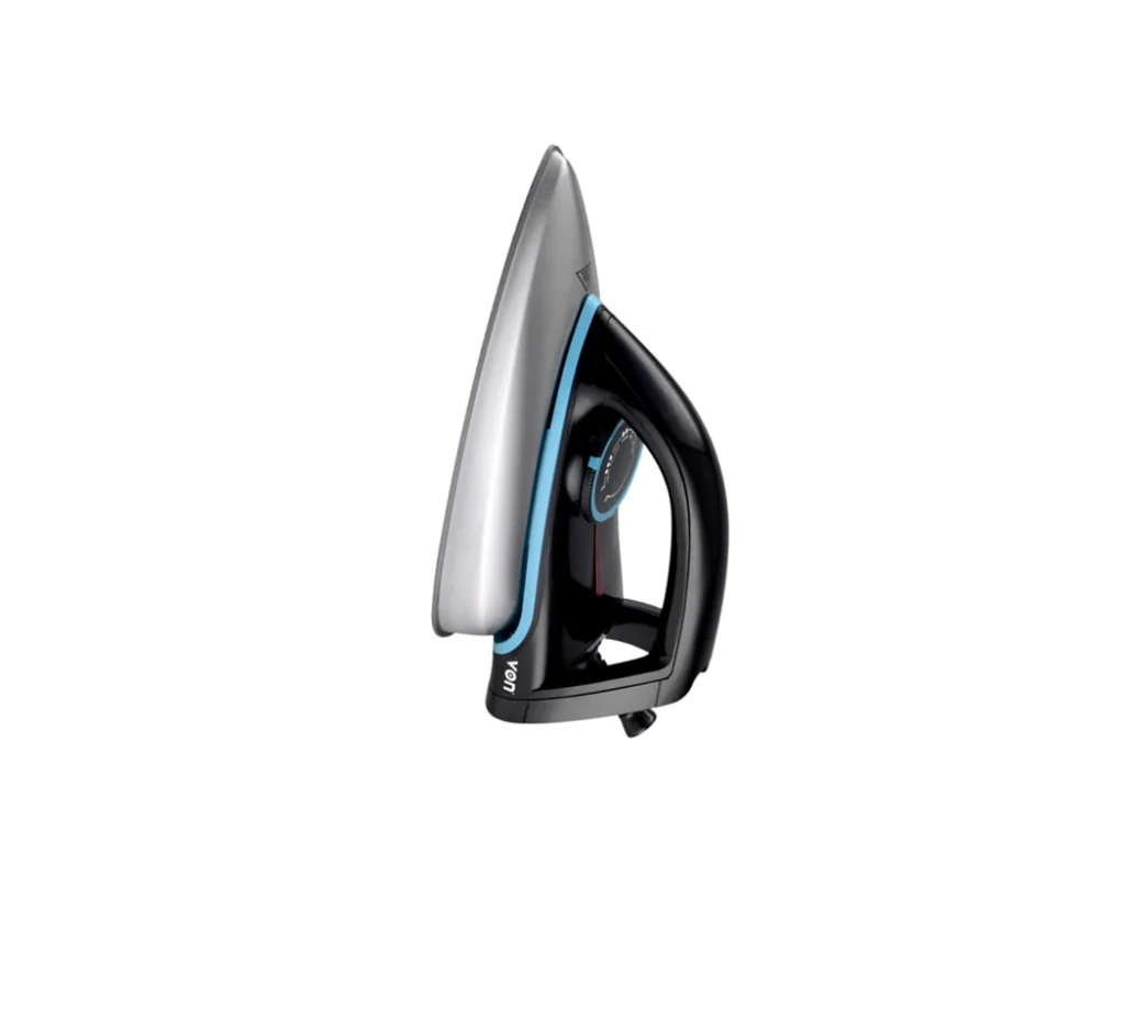 Von VSID12BSK 1200W Steam Iron. Non-stick soleplate, adjustable steam control, and vertical steam for hanging clothes.