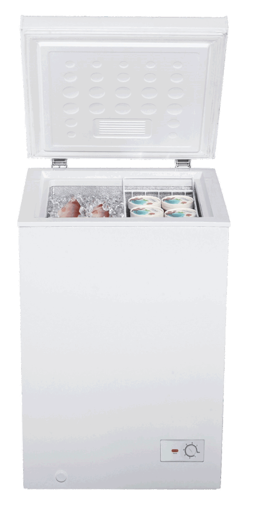 Beko 100L Chest Freezer (BCF1111-UK-KE). White, Tropicalized, No-Frost, lock & key, and energy-efficient cooling system.