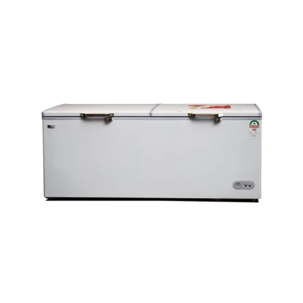 Ramtons 150L Chest Freezer (CF154). White, Tropicalized, 1-door, lock & key, and energy-efficient cooling system.