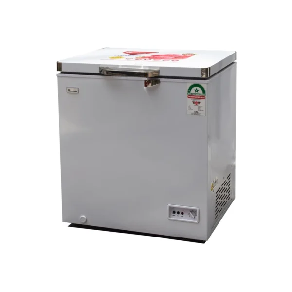 Ramtons 100L Chest Freezer (CF231). White, Tropicalized, 1-door, lock & key, and energy-efficient cooling system.