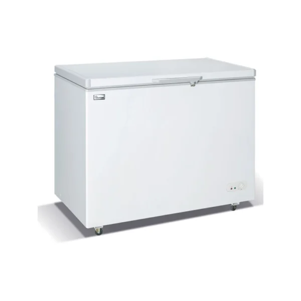 Ramtons 230L Chest Freezer (CF235). White, Tropicalized, 1-door, lock & key, and energy-efficient cooling system.