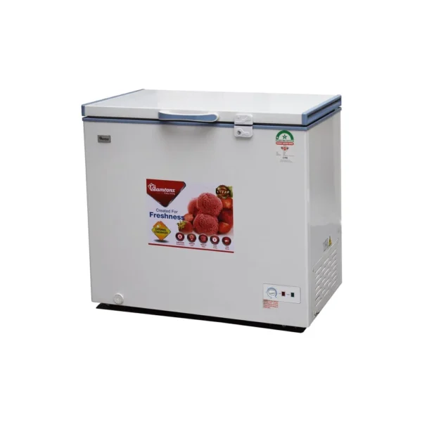Ramtons 400L Chest Freezer (CF241). White, Tropicalized, 1-door, lock & key, and energy-efficient heavy-duty cooling.