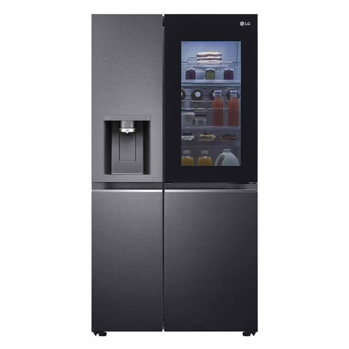 LG 635L InstaView Fridge (GC-X257CQES). Matte Black, Door-in-Door, UVnano Water Dispenser, and Smart Inverter Compressor.