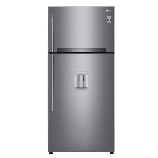 LG 506L Top Mount Fridge (GN-F702HLHU). Water Dispenser, Smart Inverter, DoorCooling+, and Hygiene Fresh+ air filter.