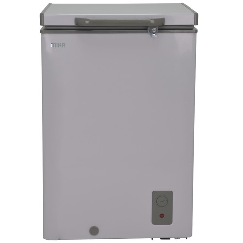 Mika 60L Chest Freezer (MCF95WLG). White, Tropicalized, 1-door, lock & key, LED lighting, and internal sliding glass door.