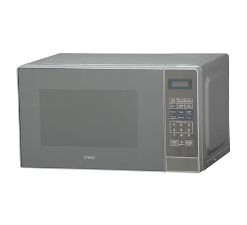 Mika MMWDGPB2074MR 20L Solo Microwave, mirror finish. Digital controls and 5 power levels, ideal for small modern Kenyan kitchens.