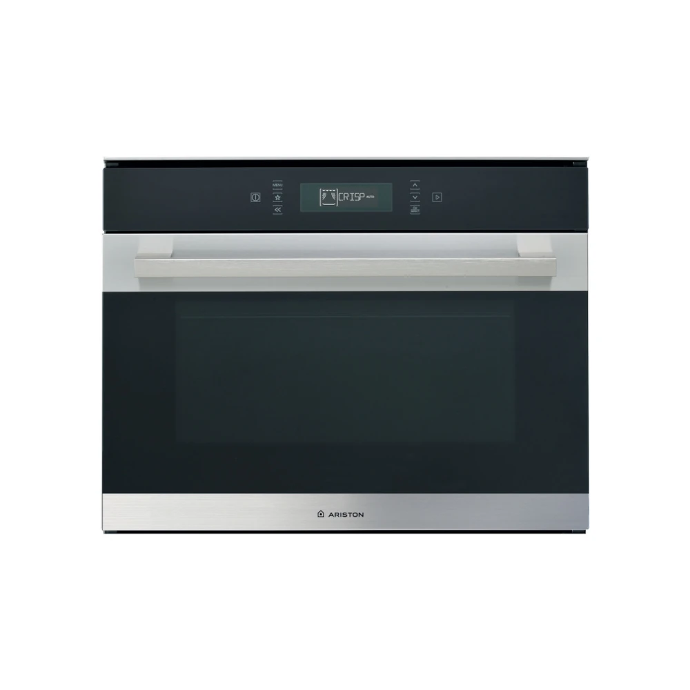 Ariston MP 776 IX A 40L Built-in Combi Microwave. Features Dynamic Crisp, Steam, and 3D Multiwave Technology for superior cooking.