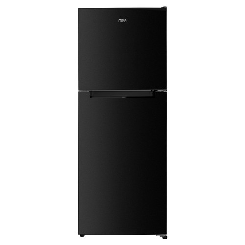 Mika 247L Double Door Fridge (MRNF247XDM). Dark Matt Inox, No-Frost, Chiller Zone, glass shelves, and energy-efficient 170W.