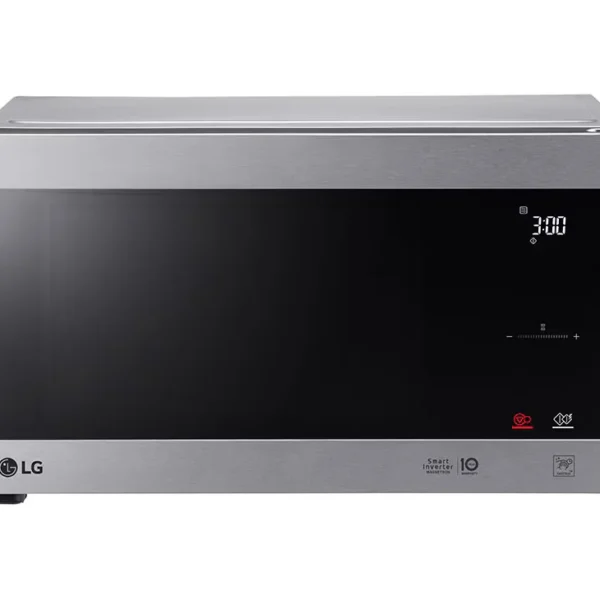 Silver LG MS4295CIS 42L Smart Inverter Solo Microwave. Massive capacity and energy efficient for large Kenyan family cooking.