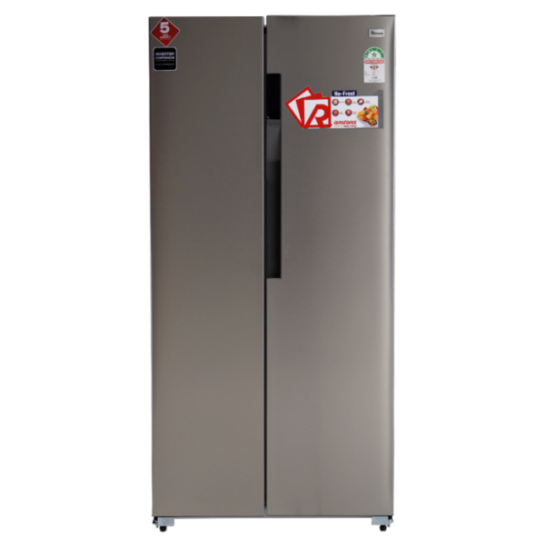 Ramtons 213L 3-Door Fridge (RF/319). Silver, Fresh 0°C Zone, Direct Cool, lockable door, and energy-efficient 145W power.