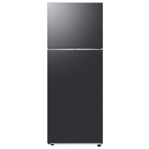 Samsung 465L Double Door Fridge (RT47CG6631B1). Black, No-Frost, SpaceMax, AI Inverter, and 20-year compressor warranty.