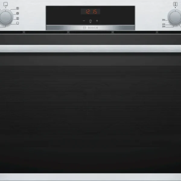 Bosch 90cm Built-In Electric Oven (VBC514CR0). Extra-large 85L capacity, HotAir, 8 heating methods, and rotisserie function.