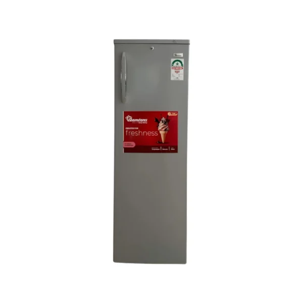 Ramtons 150L Upright Freezer (CF215). White, Tropicalized, 1-door, lock & key, and energy-efficient cooling system.